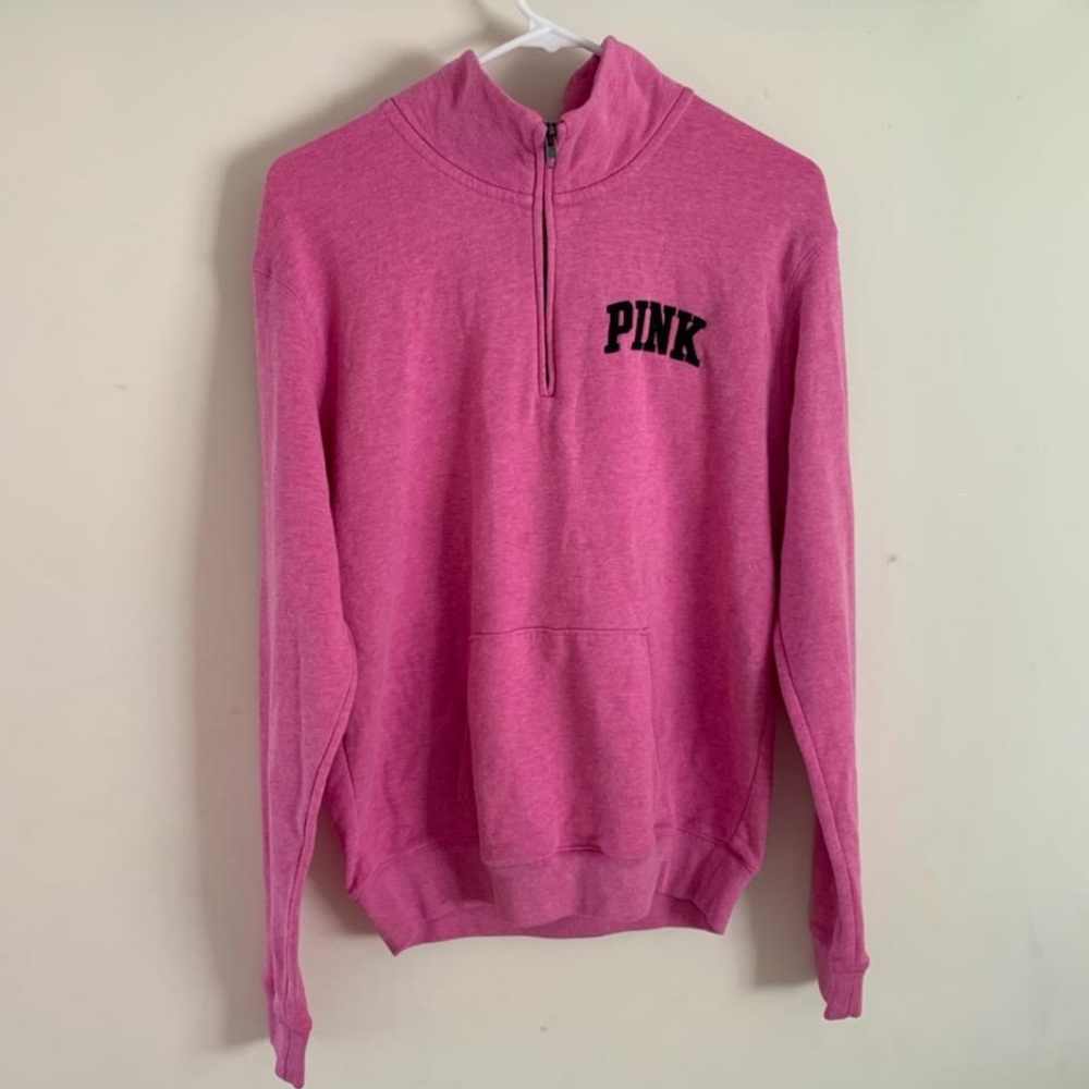 Authentic PINK Half-Zip Fleece Light Pull Over